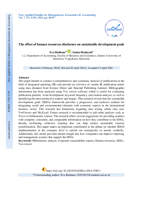 (PDF) The effect of human resources disclosure on sustainable ...