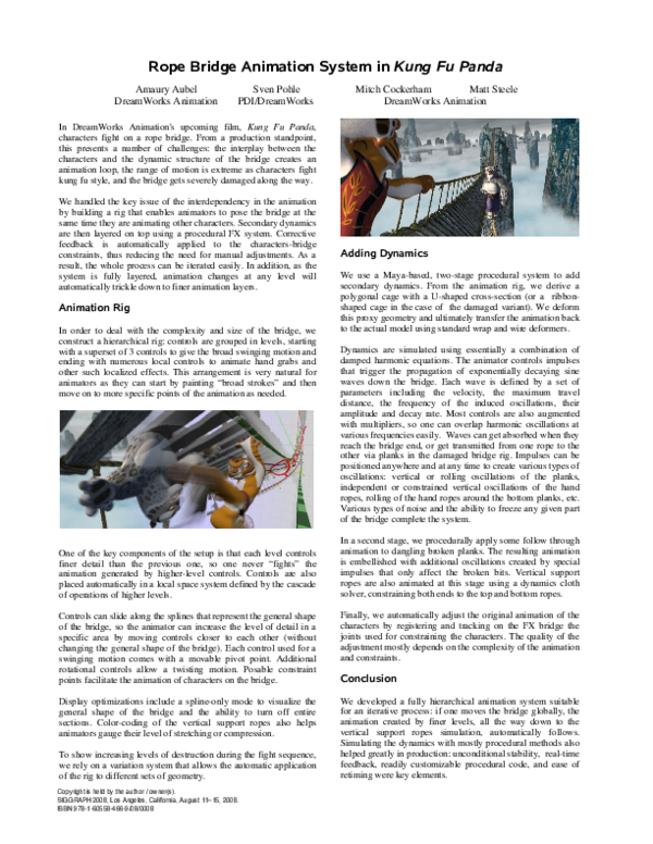 (PDF) Rope bridge animation system inKung Fu Panda