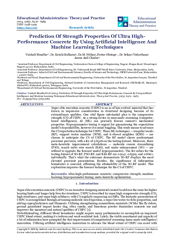 (PDF) Prediction Of Strength Properties Of Ultra High-Performance ...