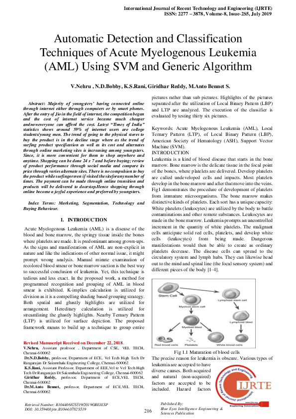 (PDF) Automatic Detection and Classification Techniques of Acute ...