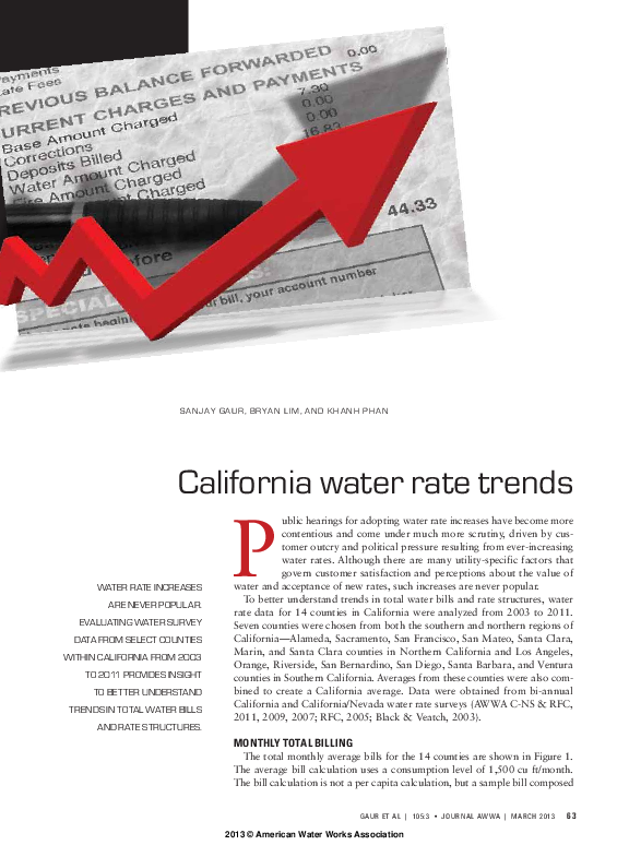 (PDF) California water rate trends