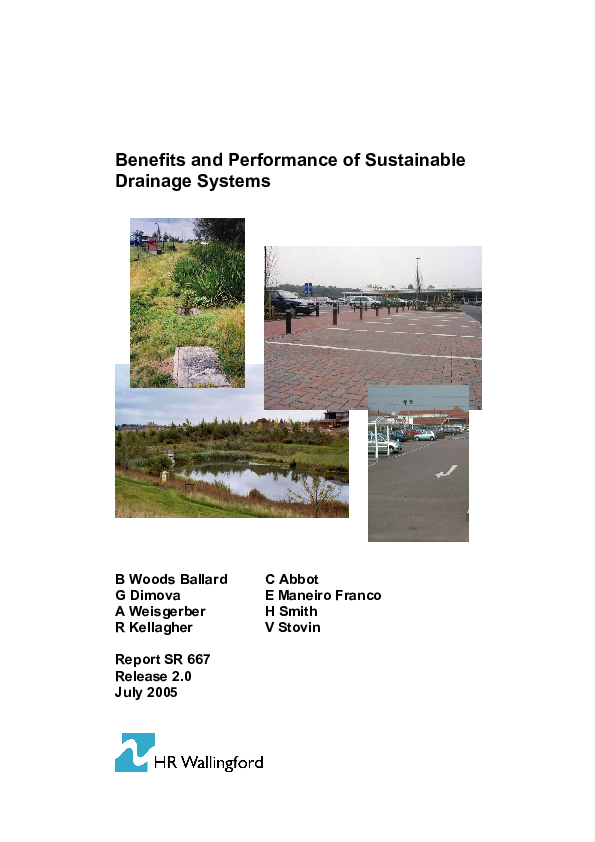 (PDF) Benefits and performance of sustainable drainage systems