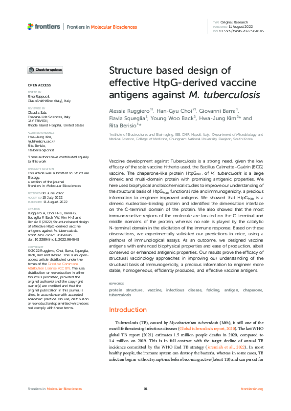 (PDF) Structure based design of effective HtpG-derived vaccine antigens ...