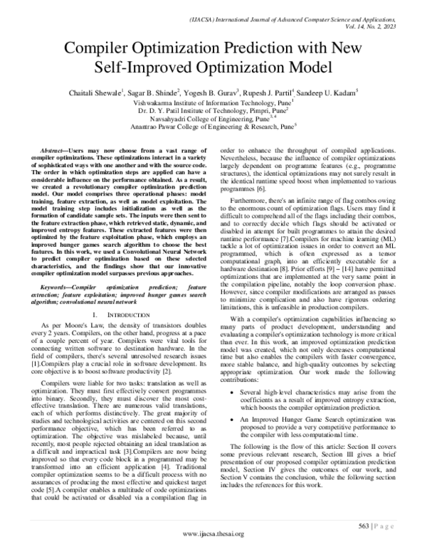 (PDF) Compiler Optimization Prediction with New Self-Improved ...