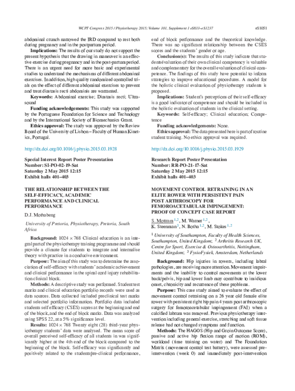 (PDF) The relationship between the self-efficacy, academic performance ...