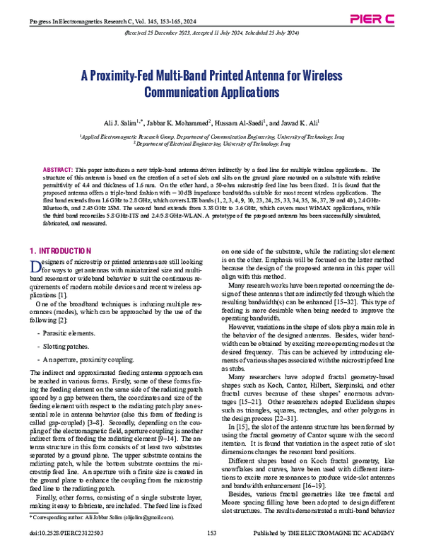 (PDF) A Proximity-Fed Multi-Band Printed Antenna for Wireless ...