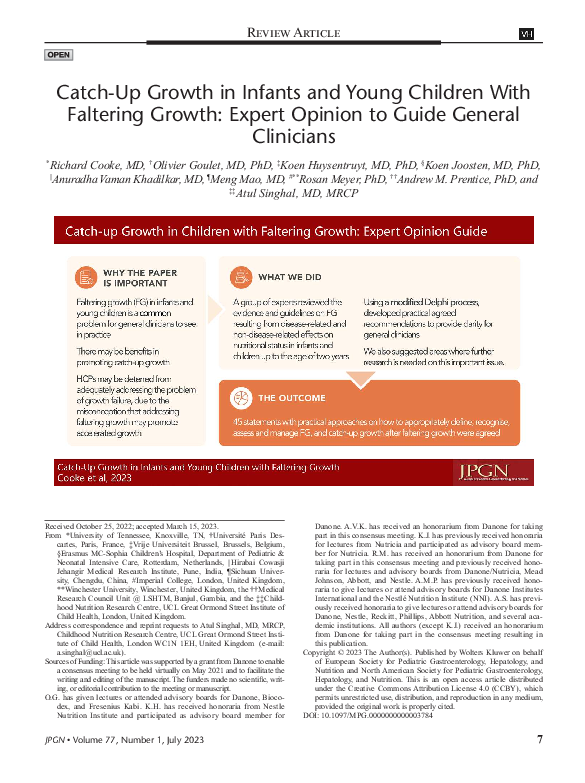 (PDF) Catch-Up Growth in Infants and Young Children With Faltering ...