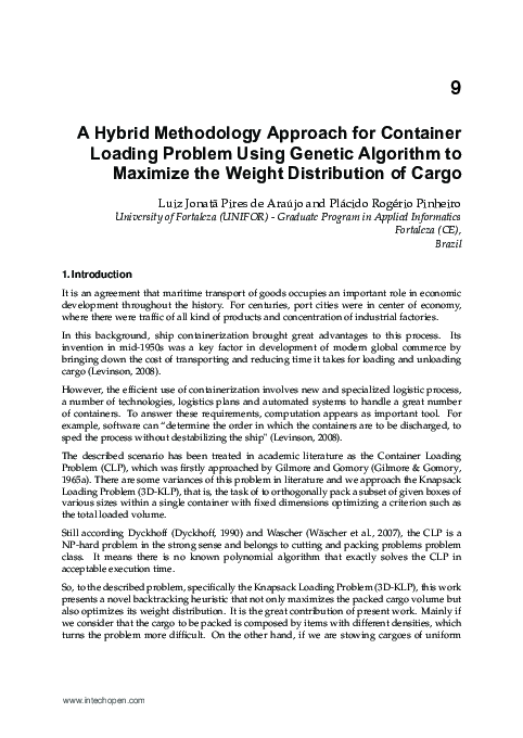 (PDF) A Hybrid Methodology Approach for Container Loading Problem Using ...