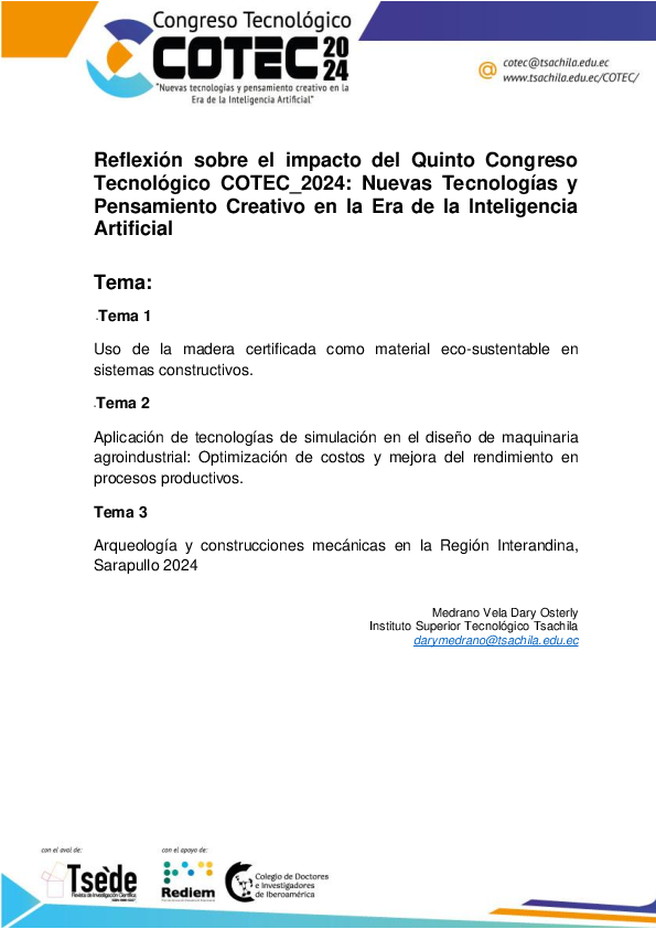 (PDF) Formato Reflexión COTEC