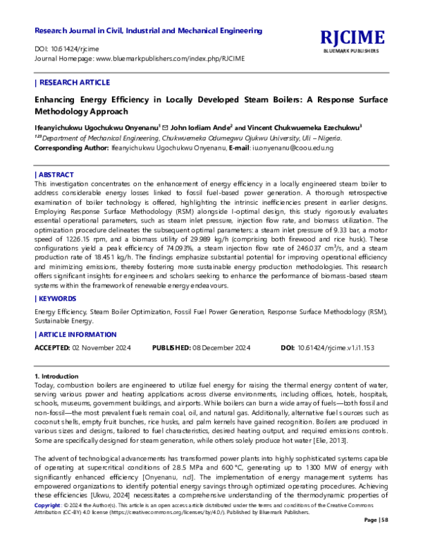 (PDF) Enhancing Energy Efficiency in Locally Developed Steam Boilers: A ...