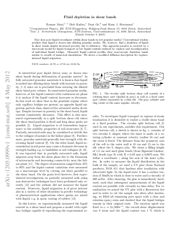 (PDF) Fluid Depletion in Shear Bands