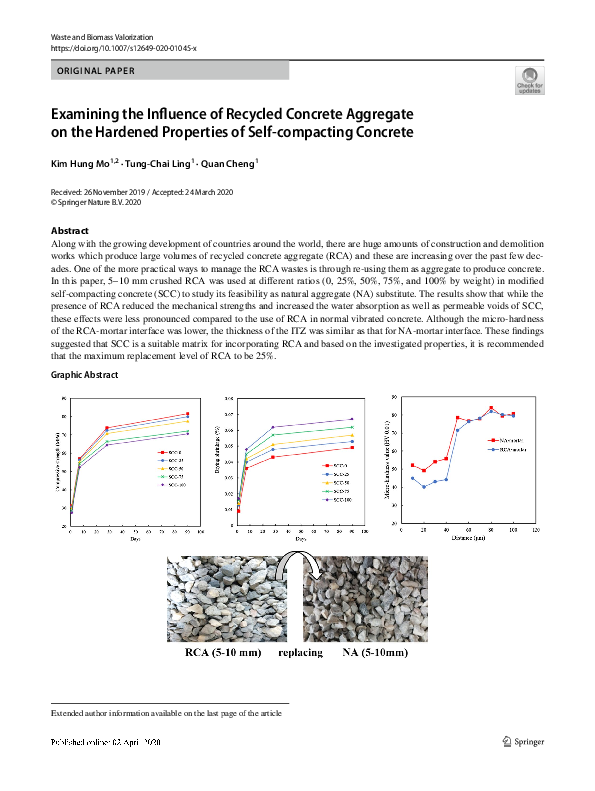 (PDF) Examining the Influence of Recycled Concrete Aggregate on the ...