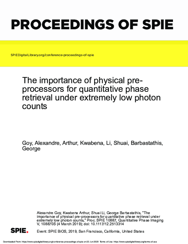 (PDF) The importance of physical pre-processors for quantitative phase ...