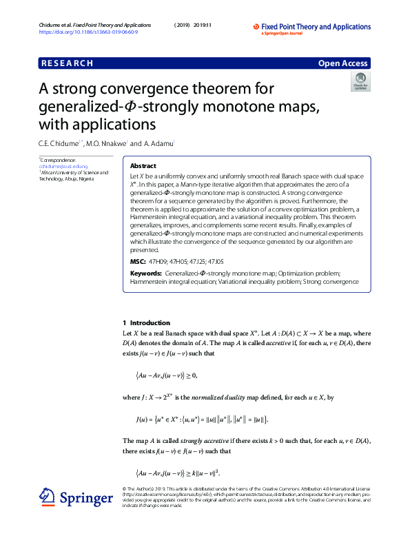 (PDF) A strong convergence theorem for generalized-Φ-strongly monotone ...