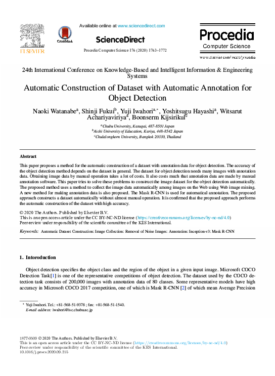 (PDF) Automatic Construction of Dataset with Automatic Annotation for ...