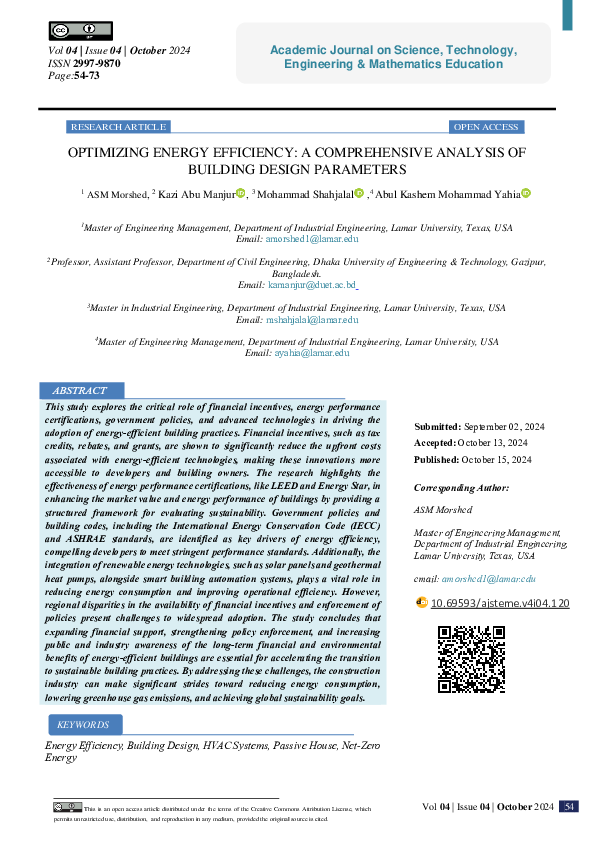 (PDF) OPTIMIZING ENERGY EFFICIENCY: A COMPREHENSIVE ANALYSIS OF ...
