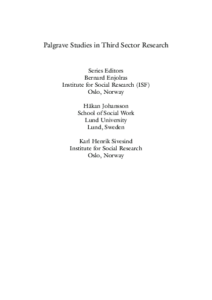 (PDF) Voluntary and Public Sector Collaboration in Scandinavia