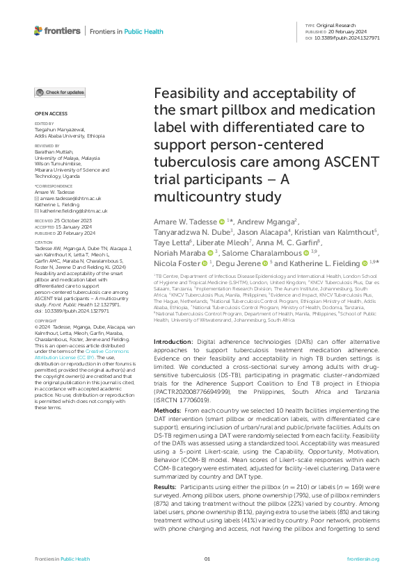 (PDF) Feasibility and acceptability of the smart pillbox and medication ...