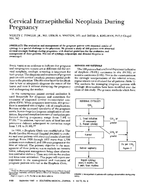 (PDF) Cervical Intraepithelial Neoplasia During Pregnancy | Leslie ...