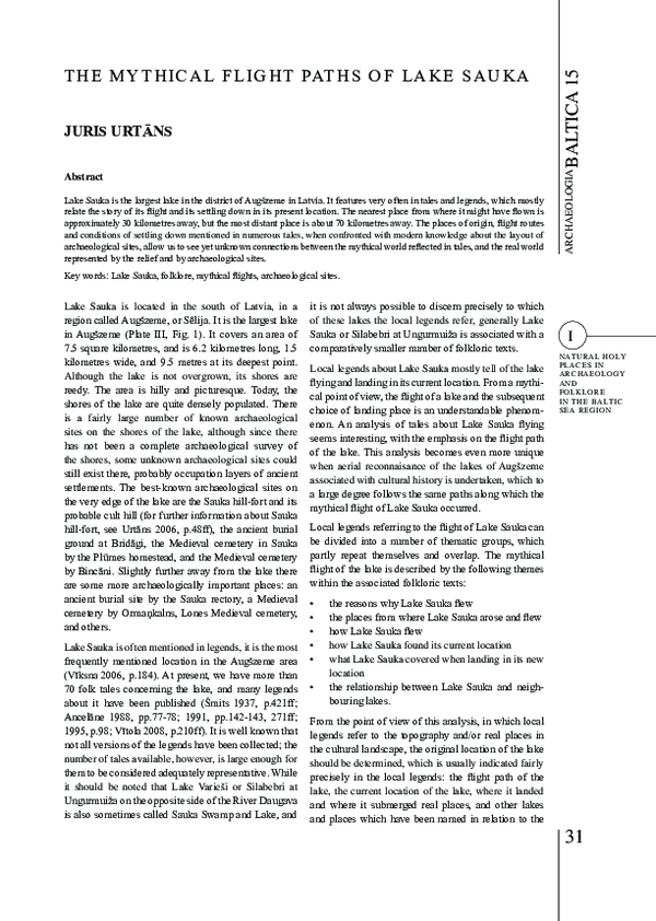 (PDF) The Mythical Flight Paths of Lake Sauka