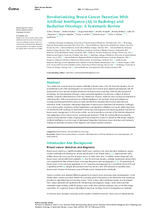(PDF) Revolutionizing Breast Cancer Detection With Artificial ...
