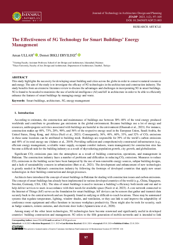 (PDF) The Effectiveness of 5G Technology for Smart Buildings’ Energy