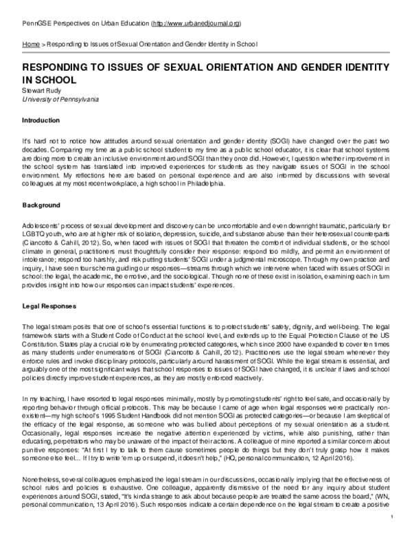 (PDF) Responding to Issues of Sexual Orientation and Gender Identity in ...