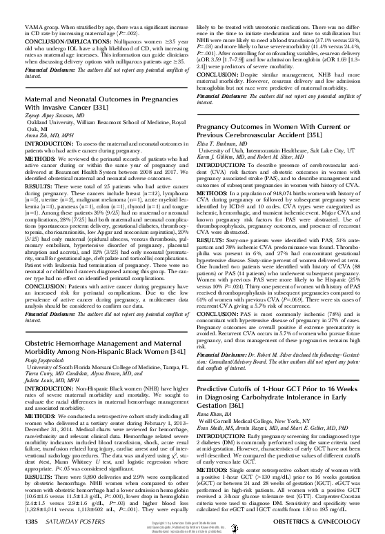 (PDF) Pregnancy Outcomes in Women With Current or Previous ...