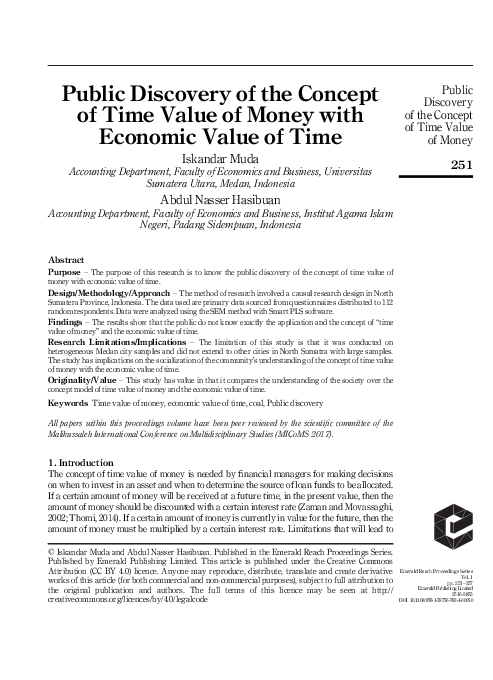 (PDF) Public Discovery of the Concept of Time Value ofMoney with ...