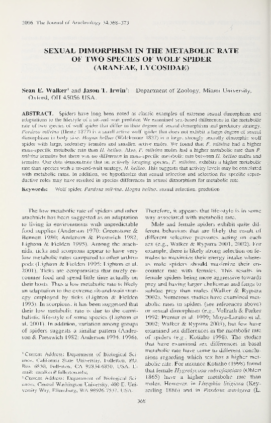 (PDF) Sexual Dimorphism in the Metabolic Rate of Two Species of Wolf ...