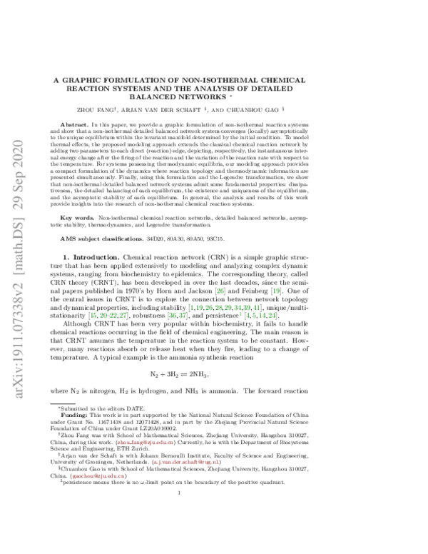 (PDF) A graphic formulation of non-isothermal chemical reaction systems ...