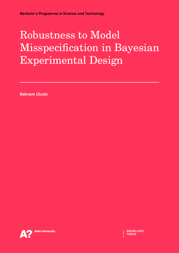 (PDF) Robustness to Model Misspecification in Bayesian Experimental Design