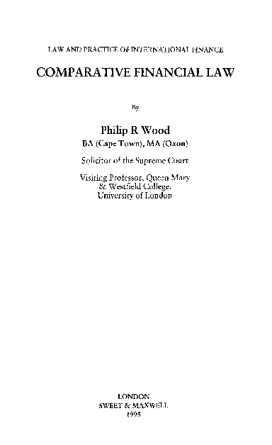 PDF) Law and practice of international finance
