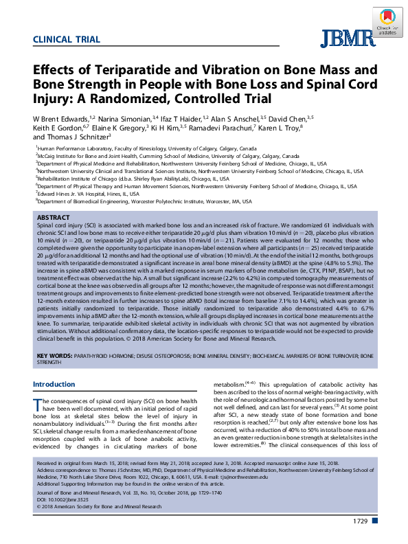 (PDF) Effects of Teriparatide and Vibration on Bone Mass and Bone ...
