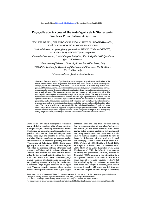 (PDF) Polycyclic scoria cones of the Antofagasta de la Sierra basin ...