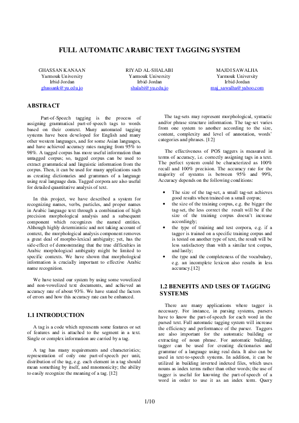 (PDF) Tagging System