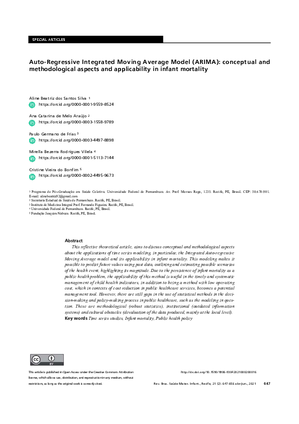 (PDF) Auto-Regressive Integrated Moving Average Model (ARIMA ...
