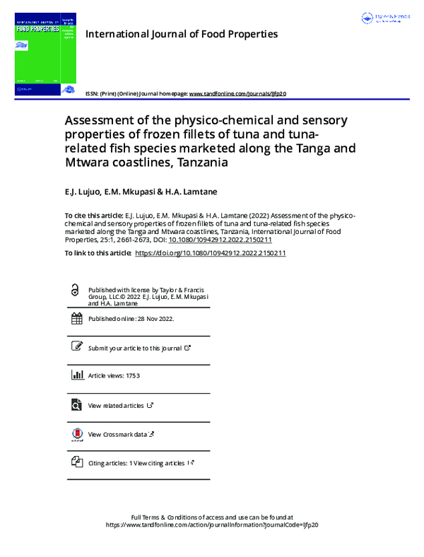 (PDF) Assessment of the physico-chemical and sensory properties of ...