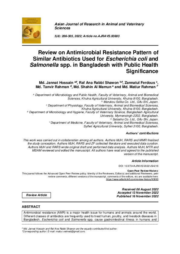 (PDF) Review on Antimicrobial Resistance Pattern of Similar Antibiotics ...