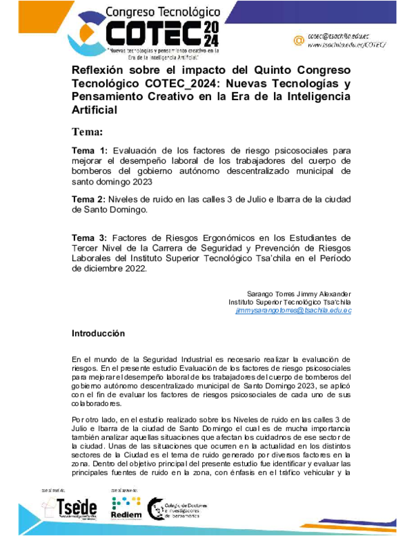 (PDF) Reflexion cotec