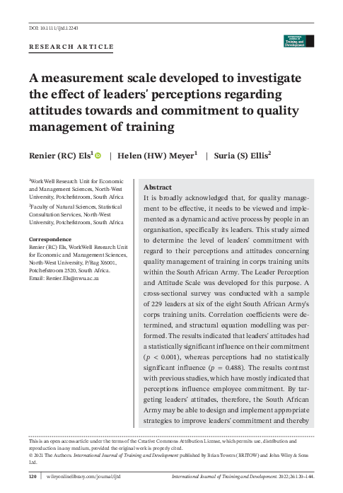 (PDF) A measurement scale developed to investigate the effect of ...