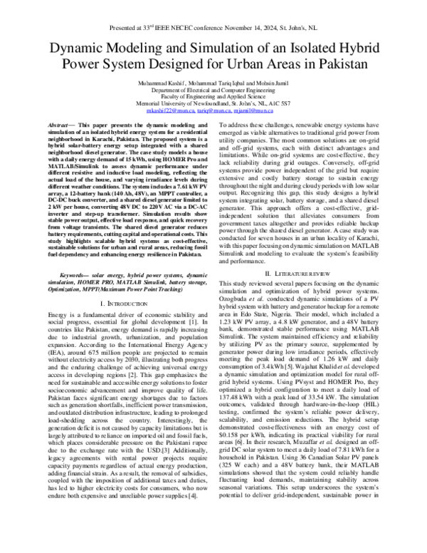 (PDF) Dynamic Modeling and Simulation of an Isolated Hybrid Power ...