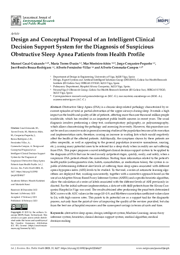 (PDF) Design and Conceptual Proposal of an Intelligent Clinical ...