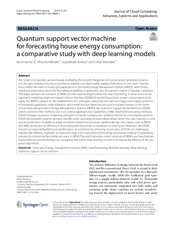 (PDF) Quantum support vector machine for forecasting house energy ...