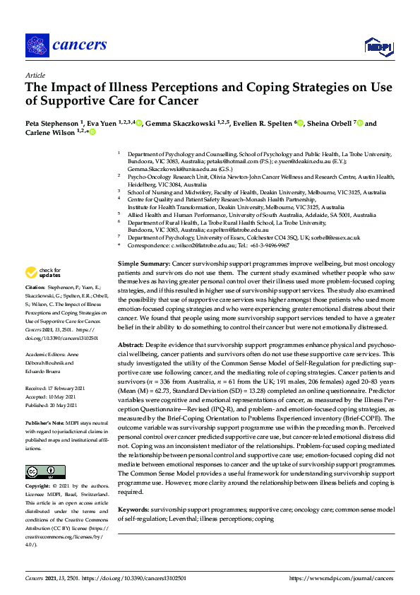 (PDF) The Impact of Illness Perceptions and Coping Strategies on Use of ...