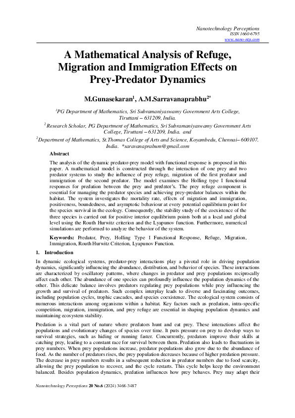 (PDF) A Mathematical Analysis of Refuge, Migration and Immigration ...