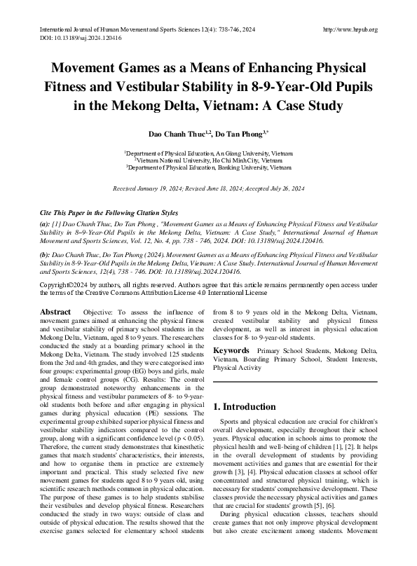 (PDF) Movement Games as a Means of Enhancing Physical Fitness and ...
