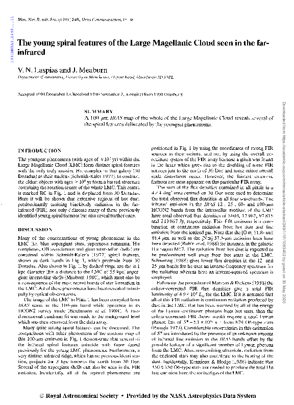 (PDF) The young spiral features of the Large Magellanic Cloud seen in ...