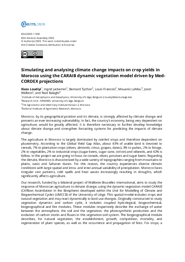 (PDF) Simulating and analysing climate change impacts on crop yields in ...
