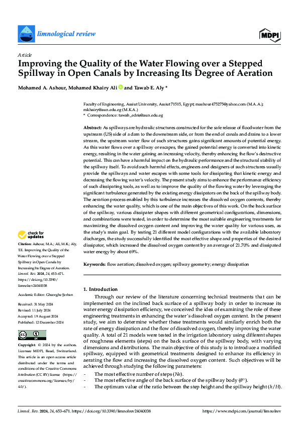(PDF) Improving the Quality of the Water Flowing over a Stepped ...
